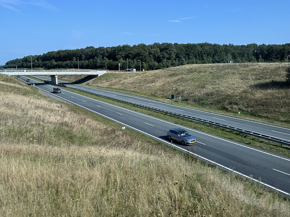 Verkeersplein Gieten: waar de Hondsrug in 2010 werd doorgesneden